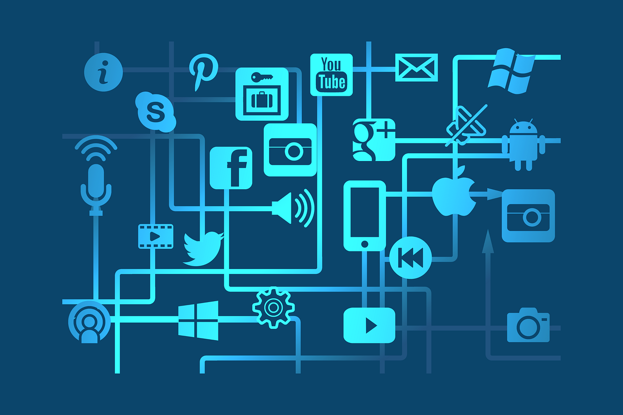 social media, networks, icons